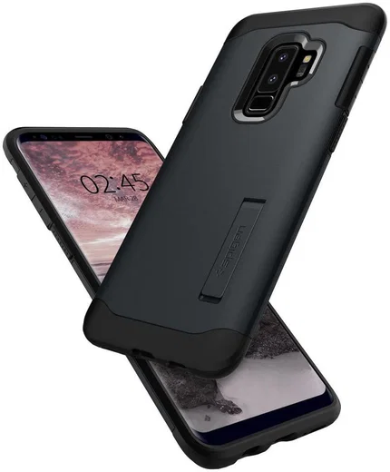 Spigen Slim Armor Case Samsung Galaxy S9 Plus Metal Slate afbeelding 3