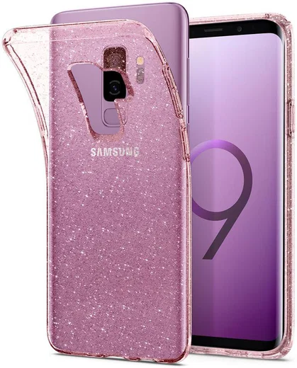 Spigen Liquid Crystal Glitter Samsung Galaxy S9 Plus Hoesje Rose afbeelding 4