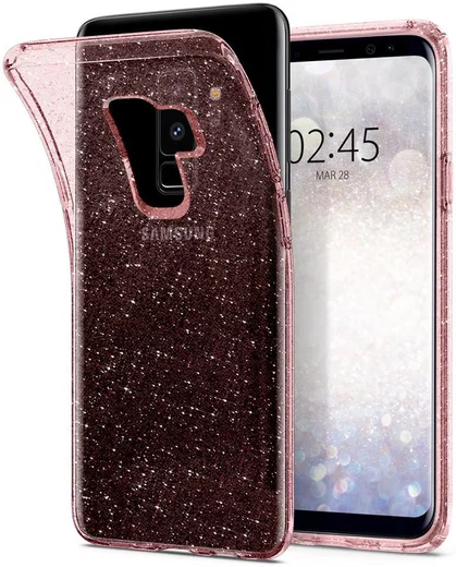 Spigen Liquid Crystal Glitter Samsung Galaxy S9 Plus Hoesje Rose afbeelding 12