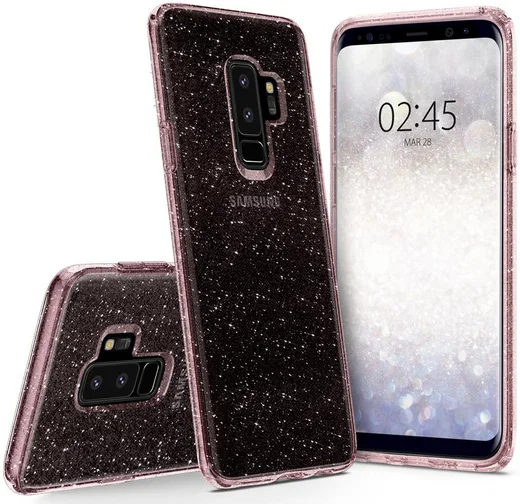 Spigen Liquid Crystal Glitter Samsung Galaxy S9 Plus Hoesje Rose afbeelding 14