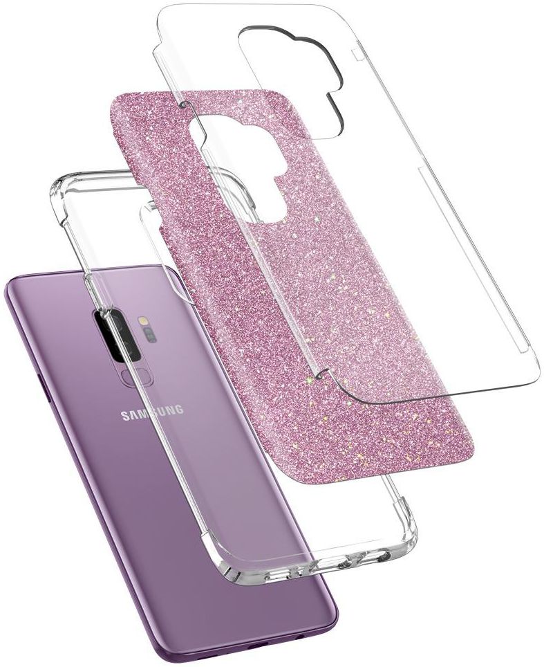 Spigen Slim Armor Crystal Glitter Case Samsung Galaxy S9 Plus Rose afbeelding 4