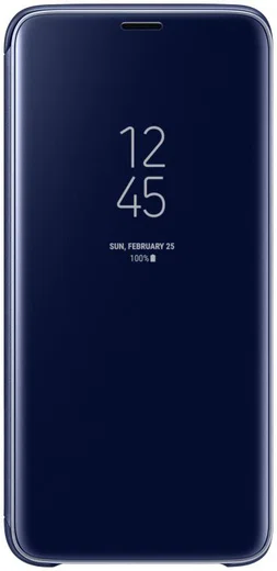 Samsung Galaxy S9 Clear View Stand Cover Blauw afbeelding 1