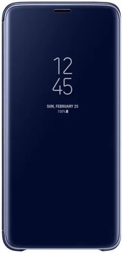 Samsung Galaxy S9 Plus Clear View Stand Cover Blauw afbeelding 1