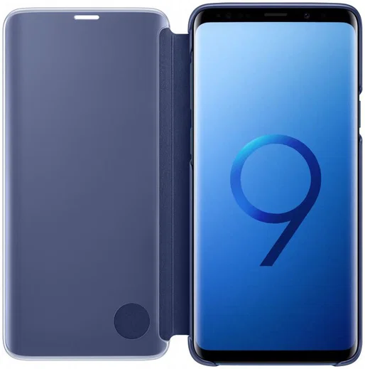 Samsung Galaxy S9 Plus Clear View Stand Cover Blauw afbeelding 2