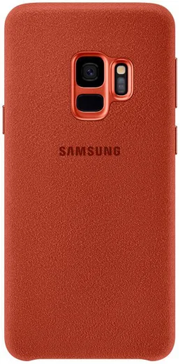 Samsung Galaxy S9 Alcantara Cover Rood afbeelding 1