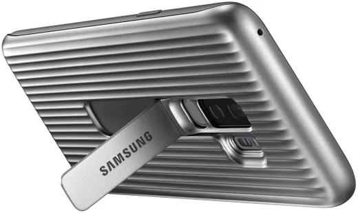 Samsung Galaxy S9 Plus Protective Stand Cover Zilver afbeelding 5