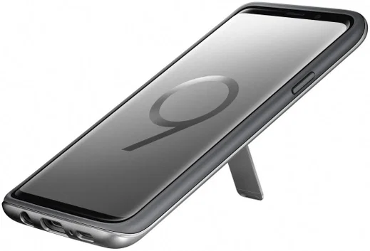 Samsung Galaxy S9 Plus Protective Stand Cover Zilver afbeelding 7