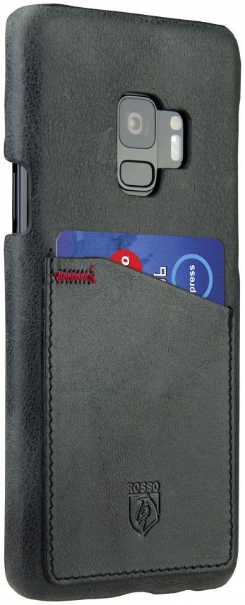 Rosso Select Samsung Galaxy S9 Hoesje Echt Leer Back Cover Zwart afbeelding 4