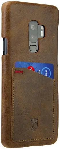Rosso Select Samsung Galaxy S9 Plus Hoesje Echt Leer Back Cover Bruin afbeelding 3