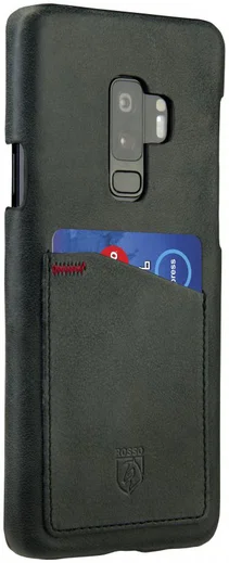 Rosso Select Samsung Galaxy S9 Plus Hoesje Echt Leer Back Cover Zwart afbeelding 4