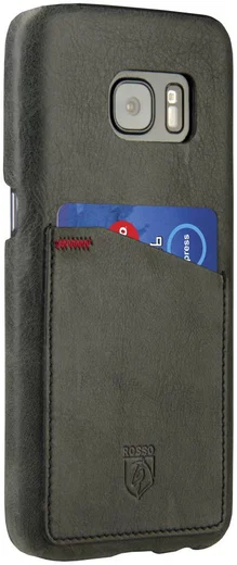 Rosso Select Samsung Galaxy S7 Hoesje Echt Leer Back Cover Zwart afbeelding 3