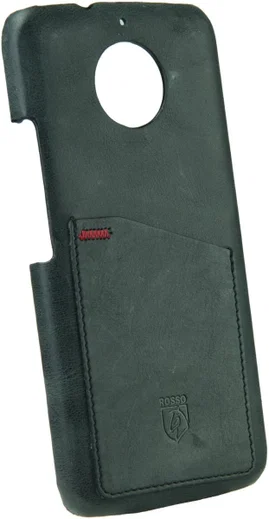 Rosso Select Motorola Moto G5S Hoesje Echt Leer Back Cover Zwart afbeelding 3
