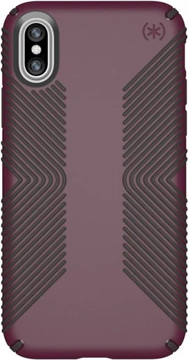 Speck Presidio Grip Hoesje Apple iPhone X Paars / Zwart afbeelding 1