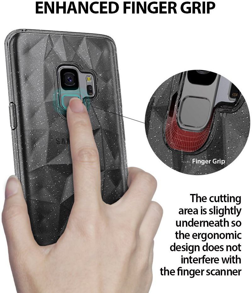 Ringke Air Prism Hoesje Samsung Galaxy S9 Glitter Gray afbeelding 8