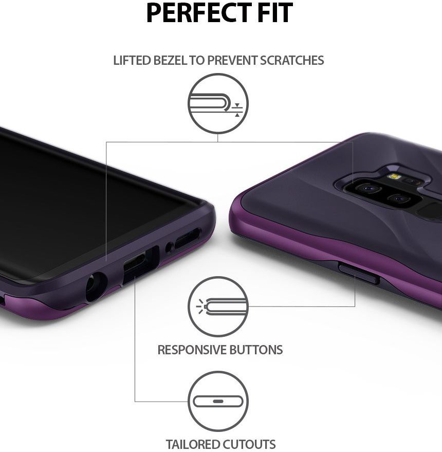 Ringke Wave Hoesje Samsung Galaxy S9 Plus Metallic Purple afbeelding 4