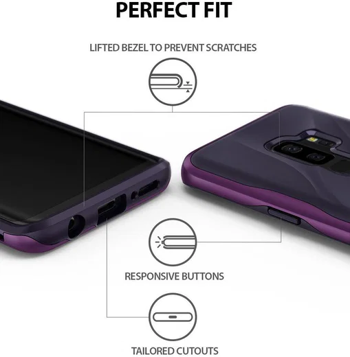 Ringke Wave Hoesje Samsung Galaxy S9 Plus Metallic Purple afbeelding 4
