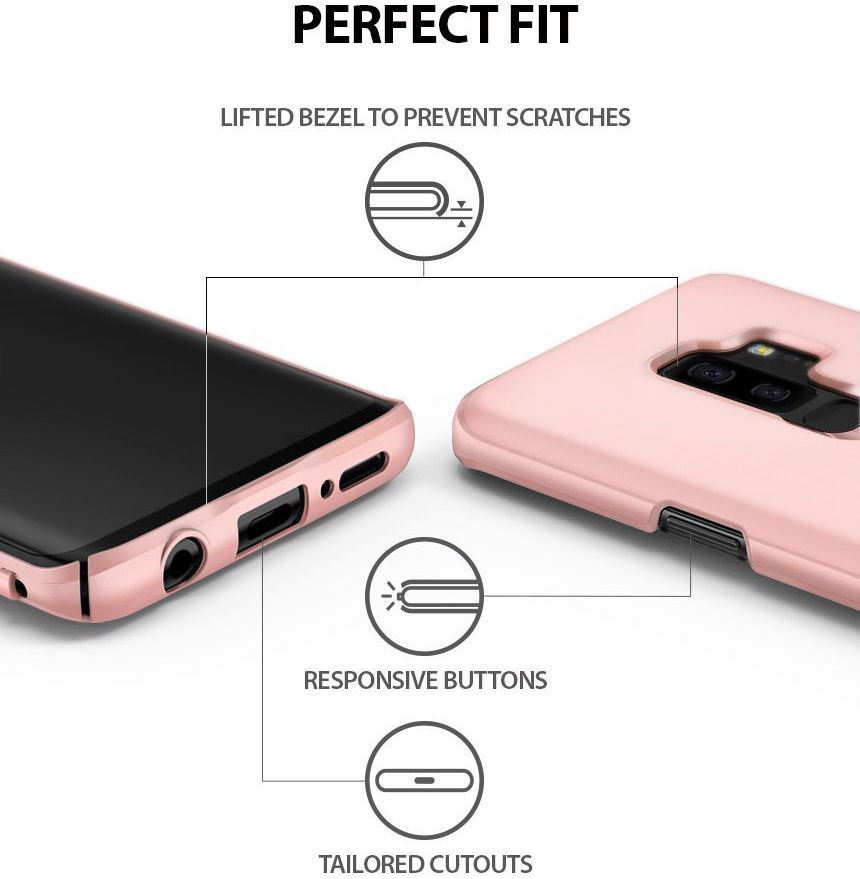 Ringke Slim Samsung Galaxy S9 Plus Ultra Dun Hoesje Peach Pink afbeelding 3