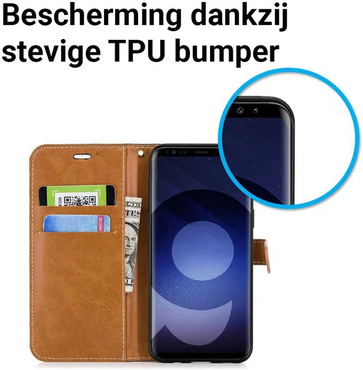 Samsung Galaxy S9 Portemonnee Hoesje Blauw afbeelding 6
