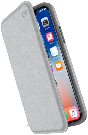 Speck Presidio Booklet Hoesje iPhone X Grijs afbeelding 1
