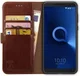 Rosso Element Alcatel 3 Hoesje Book Cover Bruin afbeelding 1