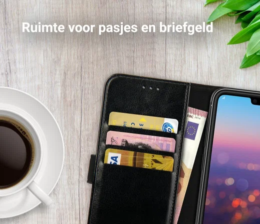 Rosso Element Huawei P20 Hoesje Book Cover Zwart afbeelding 9
