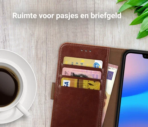 Rosso Element Huawei P20 Lite Hoesje Book Cover Bruin afbeelding 8