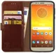 Rosso Element Motorola Moto E5 Hoesje Book Cover Bruin afbeelding 1
