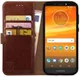 Rosso Element Motorola Moto E5 Plus Hoesje Book Cover Bruin afbeelding 1
