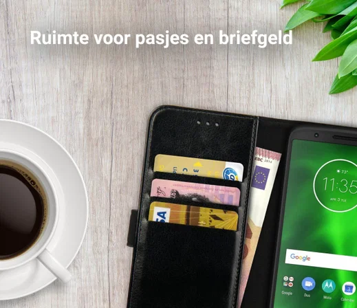Rosso Element Motorola Moto G6 Hoesje Book Cover Zwart afbeelding 9