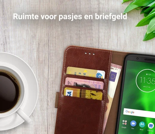 Rosso Element Motorola Moto G6 Hoesje Book Cover Bruin afbeelding 9
