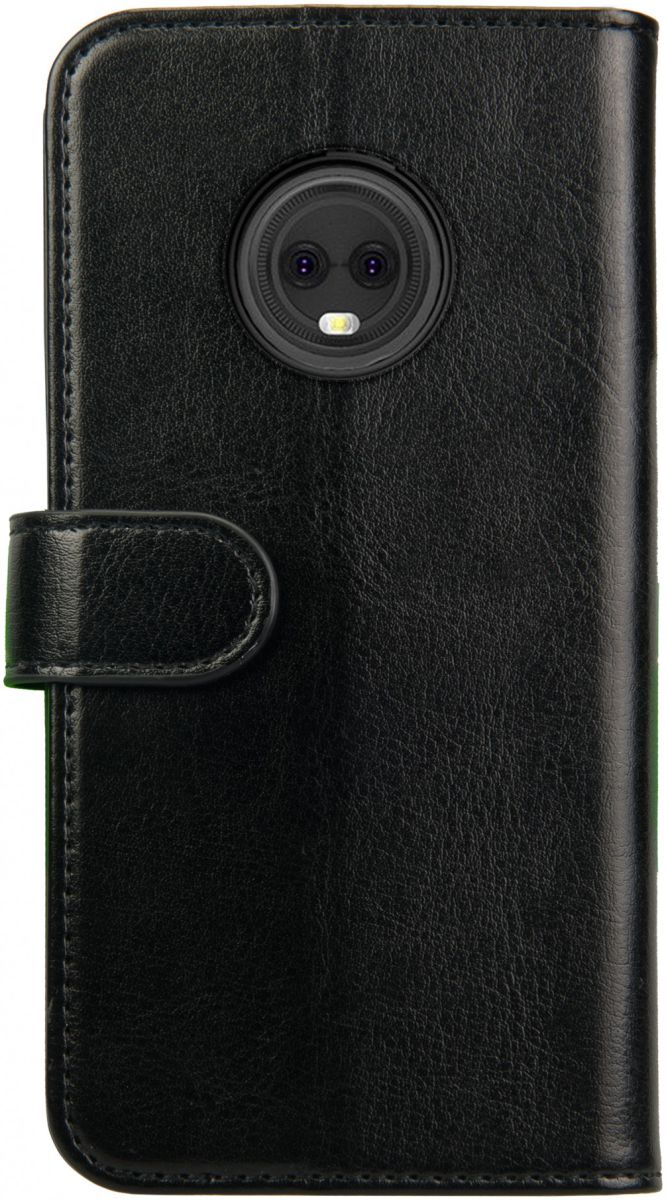 Rosso Element Motorola Moto G6 Play Hoesje Book Cover Zwart afbeelding 2