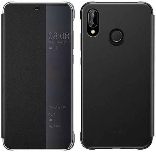 Huawei P20 Lite Originele Flip Cover Zwart afbeelding 7