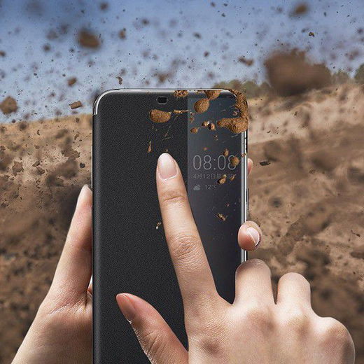 Huawei P20 Lite Originele Flip Cover Zwart afbeelding 6