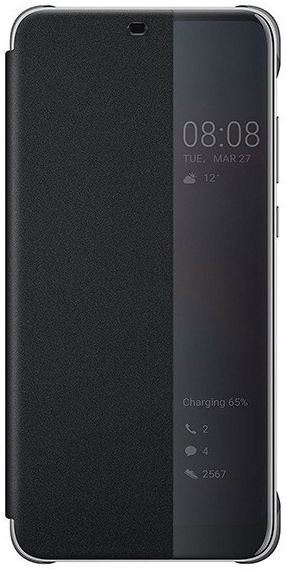 Huawei P20 Lite Originele Flip Cover Zwart afbeelding 1