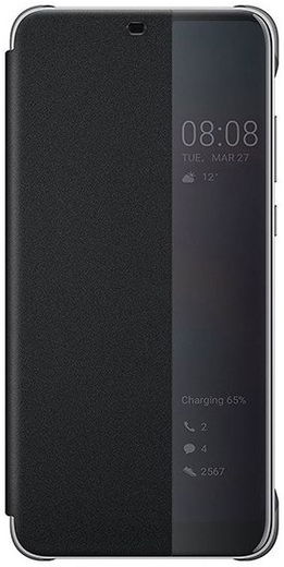 Huawei P20 Lite Originele Flip Cover Zwart afbeelding 1