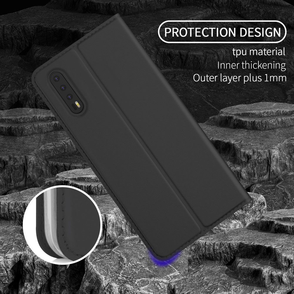 Huawei P20 Pro Flip Hoesje met Kaart Houder Zwart afbeelding 7