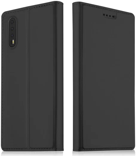 Huawei P20 Flip Hoesje met Kaart Houder Zwart afbeelding 2