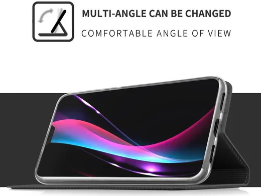 Huawei P20 Flip Hoesje met Kaart Houder Zwart afbeelding 5