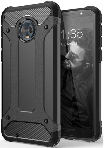 Motorola Moto G6 Hybride Hoesje Zwart afbeelding 1