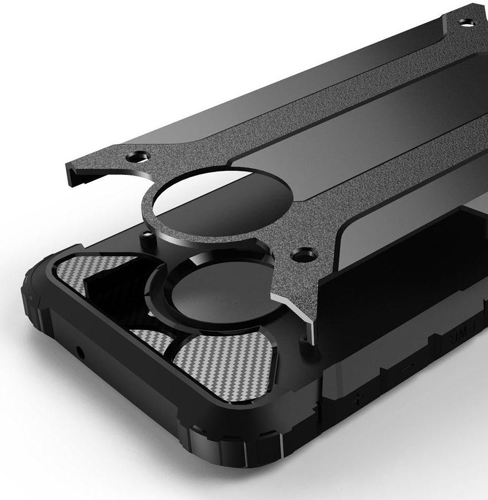 Motorola Moto G6 Hybride Hoesje Zwart afbeelding 2