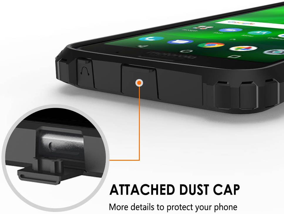 Motorola Moto G6 Hybride Hoesje Zwart afbeelding 4