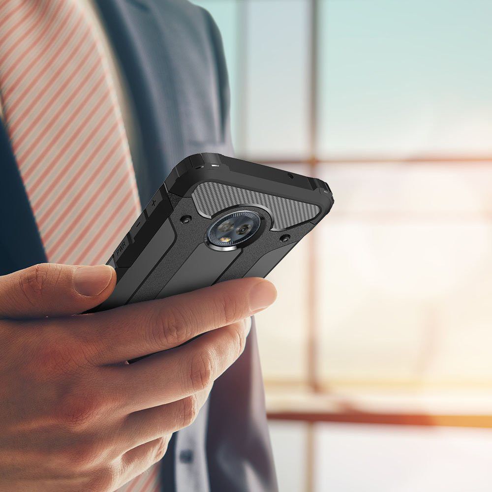 Motorola Moto G6 Hybride Hoesje Zwart afbeelding 5