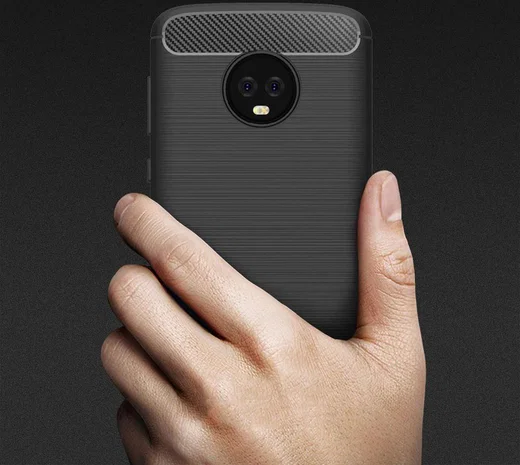 Motorola Moto G6 Geborsteld Hoesje Zwart afbeelding 4