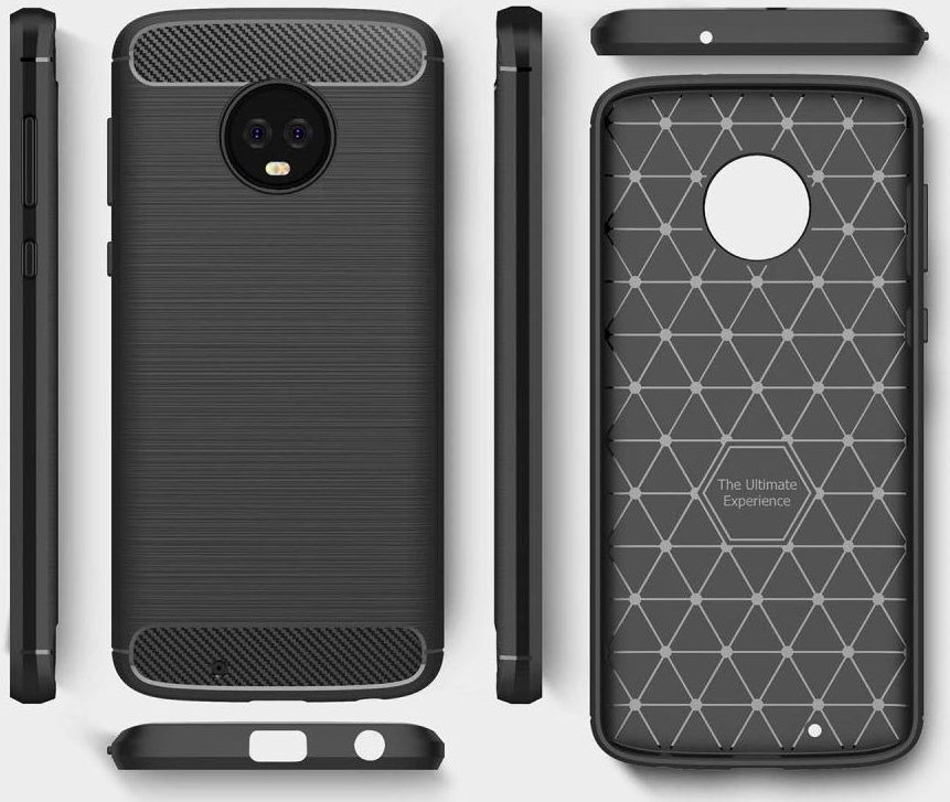 Motorola Moto G6 Geborsteld Hoesje Zwart afbeelding 5