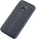 Motorola Moto G6 Litchi Kunstleren Coating TPU Hoesje Blauw afbeelding 2