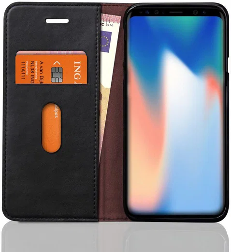 Samsung Galaxy S9 Vintage Portemonnee Hoesje Zwart afbeelding 4