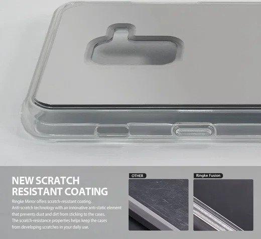Ringke Fusion Mirror Samsung Galaxy A8 2018 Hoesje Zilver afbeelding 7