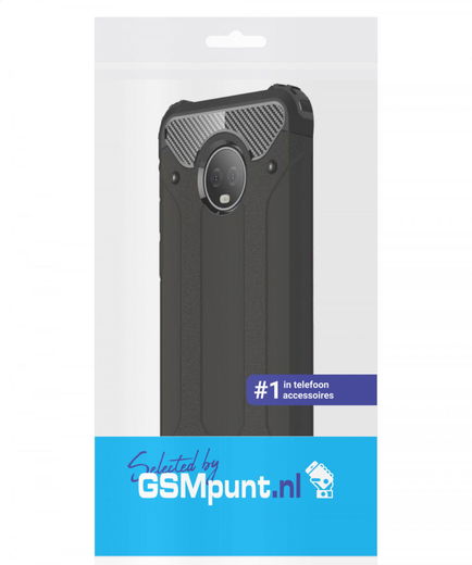Motorola Moto G6 Plus Hybride Hoesje Zwart afbeelding 2