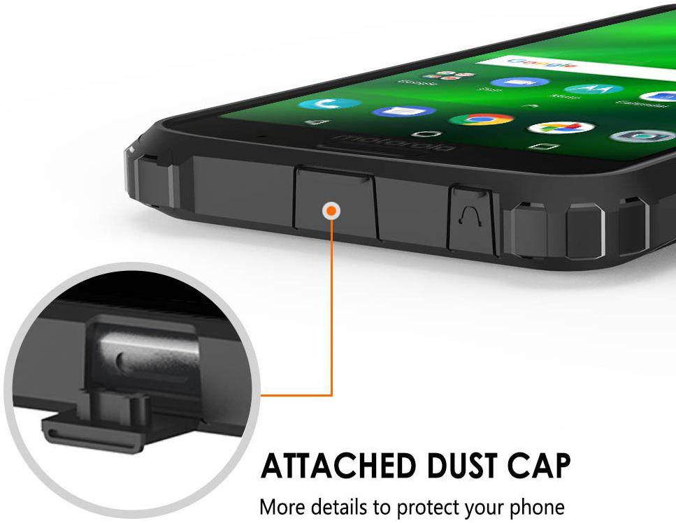 Motorola Moto G6 Plus Hybride Hoesje Zwart afbeelding 7