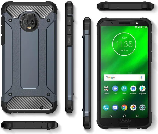 Motorola Moto G6 Plus Hybride Hoesje Goud afbeelding 5